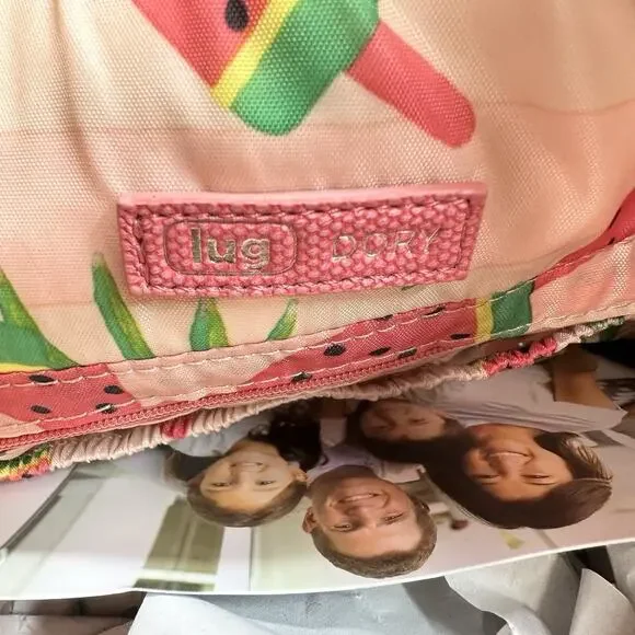 Lug Dory Watermelon Icepop Popsicle Matte Luxe Medium Crossbody Tote - Picture 2 of 8